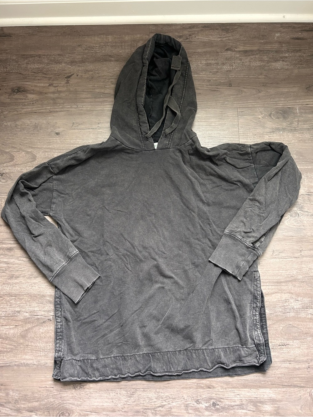 aerie Washed Black Hooded Sweatshirt